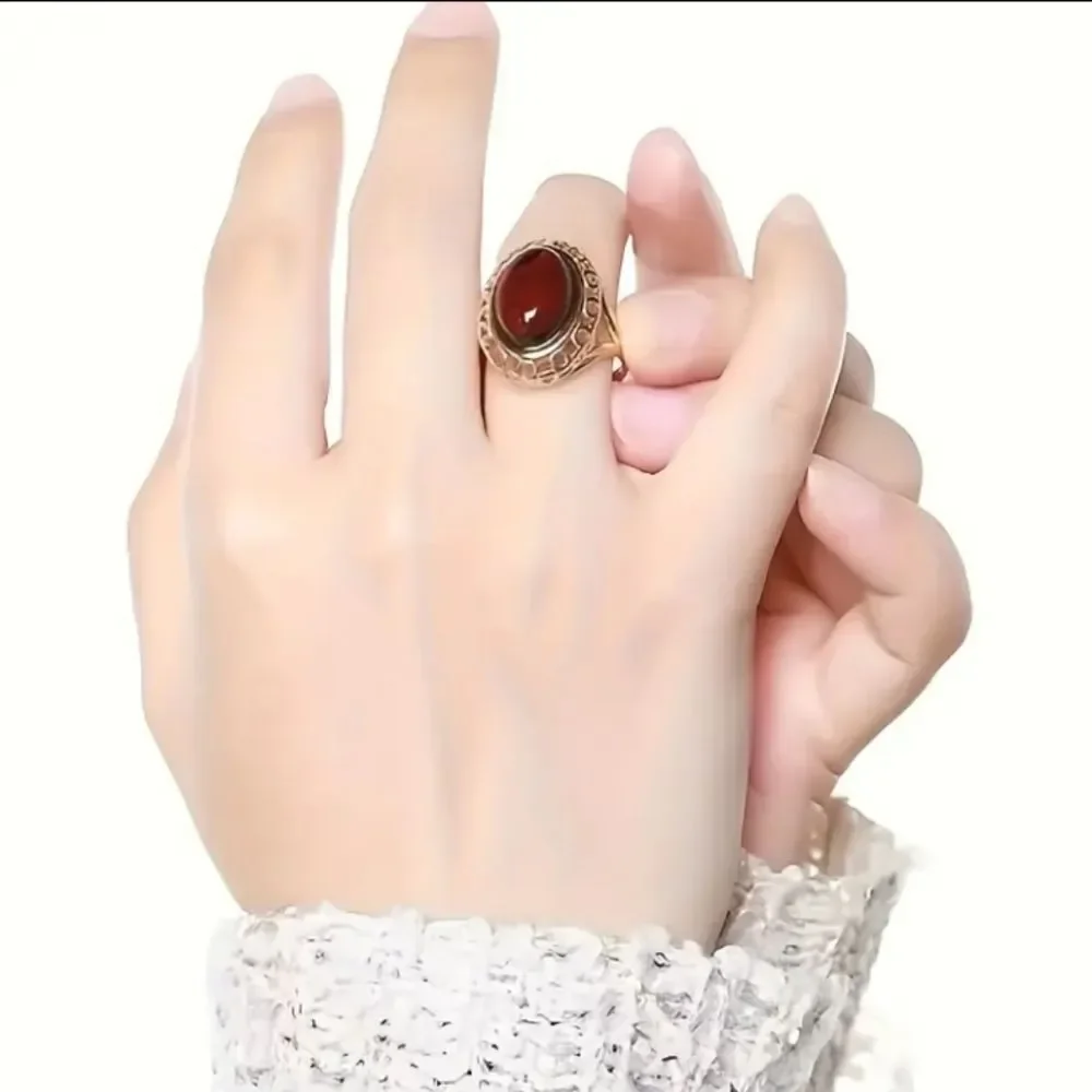 Hollow Oval statement ring For Adults sz 9
